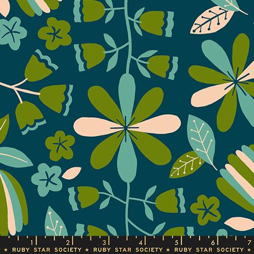 *Preorder* DARK TEAL Front Parlor, Corsage by Jen Hewett for Ruby Star Society