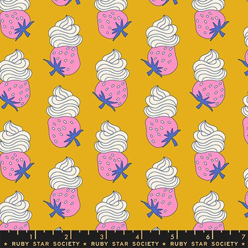 *Preorder* GOLDENROD Strawberry Whip, Sugar Cone 2 by Kimberly Kight for Ruby Star Society