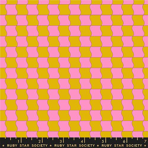 *Preorder* GOLDENROD Wavy Check, Sugar Cone 2 by Kimberly Kight for Ruby Star Society