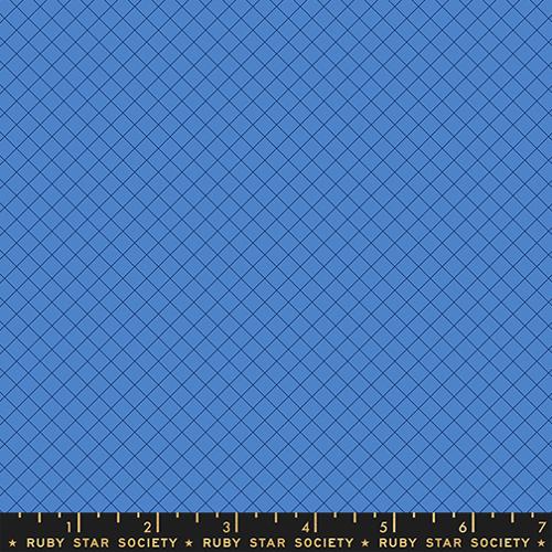 *Preorder* ROYAL BLUE Grid On Point, Sugar Cone 2 by Kimberly Kight for Ruby Star Society