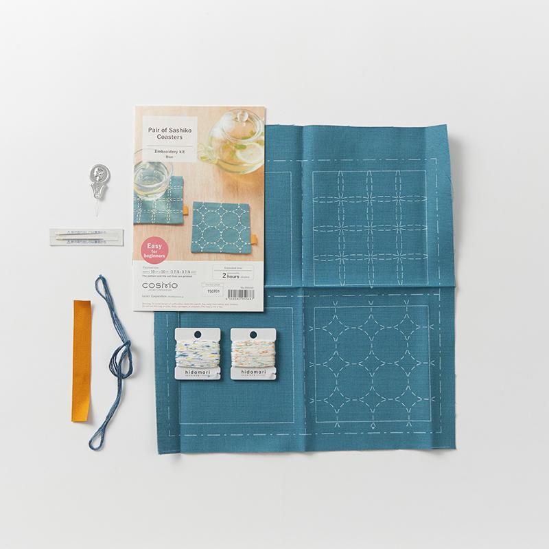 Hidamari Sashiko Coaster Kit by Lecien