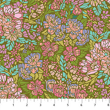 AVOCADO Mosaic, Rhapsody by Anna Maria for Northcott Fabrics
