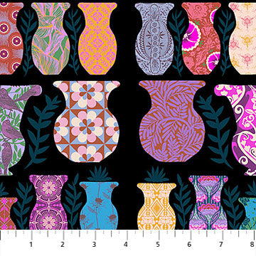 MULTI Anniversary Vase, Rhapsody by Anna Maria for Northcott Fabrics