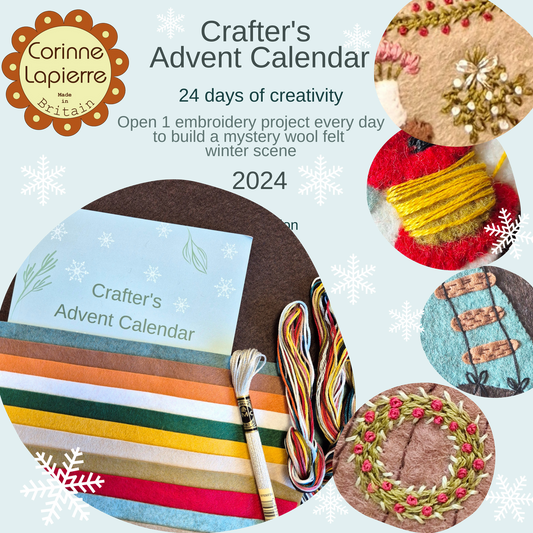 Crafter's Advent Calendar Embroidery Kit by Corinne Lapierre