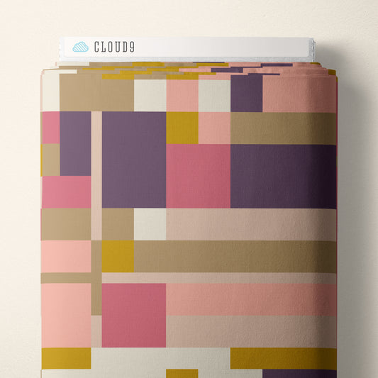 PINK/PURPLE Oak Park- American Bold by Frank Lloyd Wright Collection for Cloud9 Organic Cotton