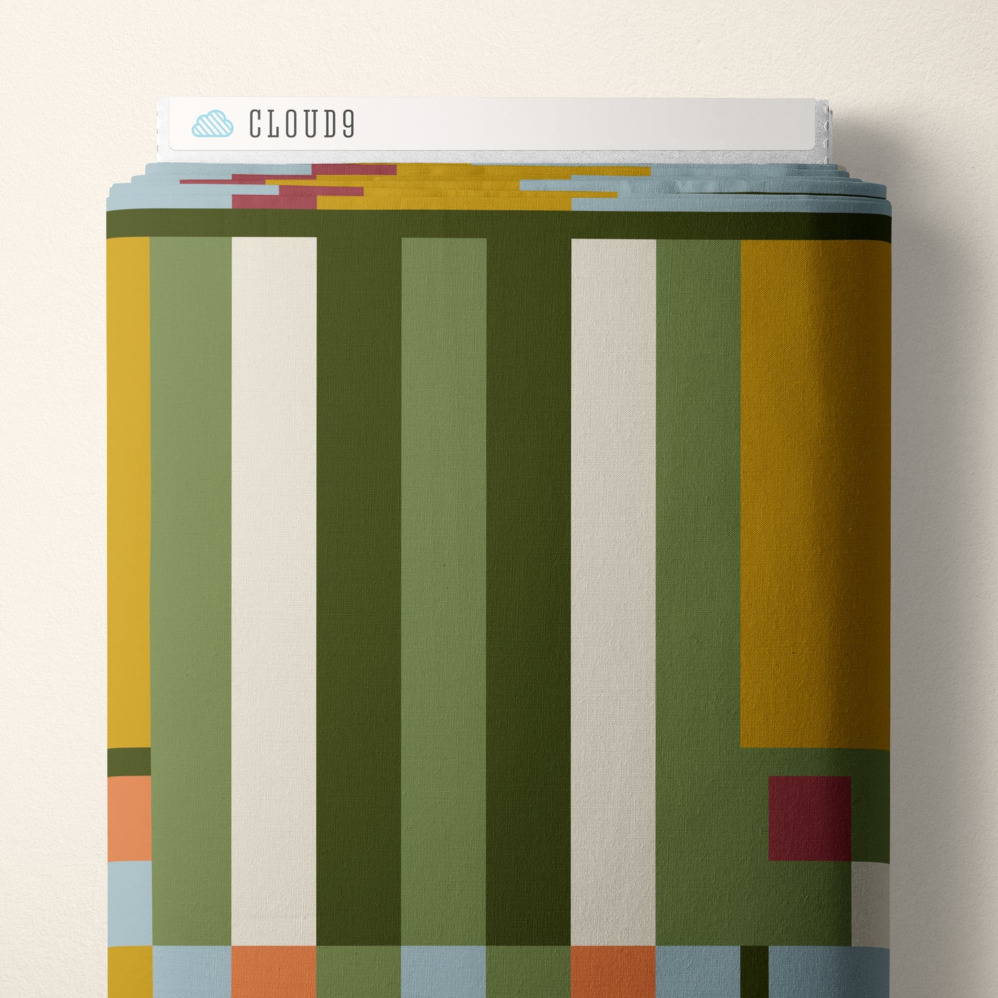 ORANGE/GREEN Oak Park- American Bold by Frank Lloyd Wright Collection for Cloud9 Organic Cotton