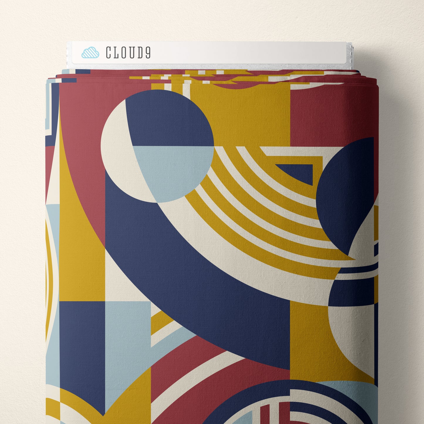 RED/NAVY Hoffman- American Bold by Frank Lloyd Wright Collection for Cloud9 Organic Cotton