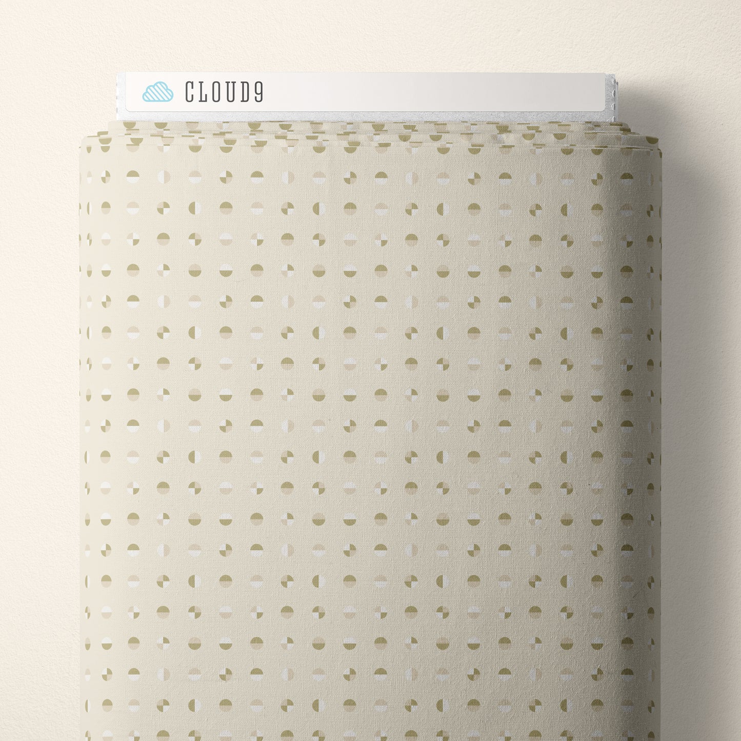 OYSTER SHELL Circular- American Bold by Frank Lloyd Wright Collection for Cloud9 Organic Cotton