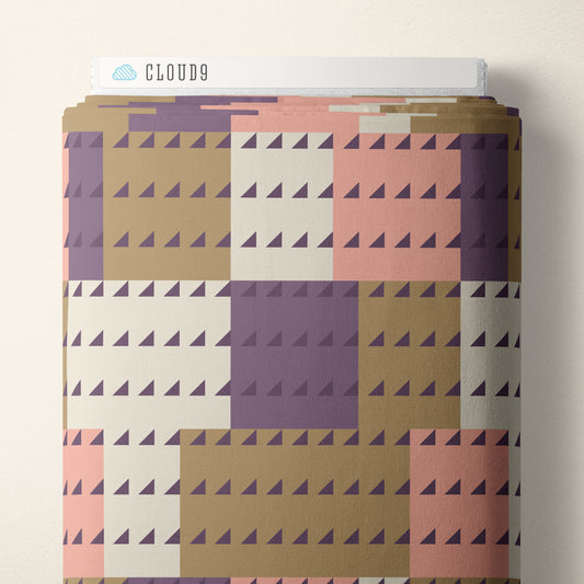 PINK/PURPLE Imperial- American Bold by Frank Lloyd Wright Collection for Cloud9 Organic Cotton