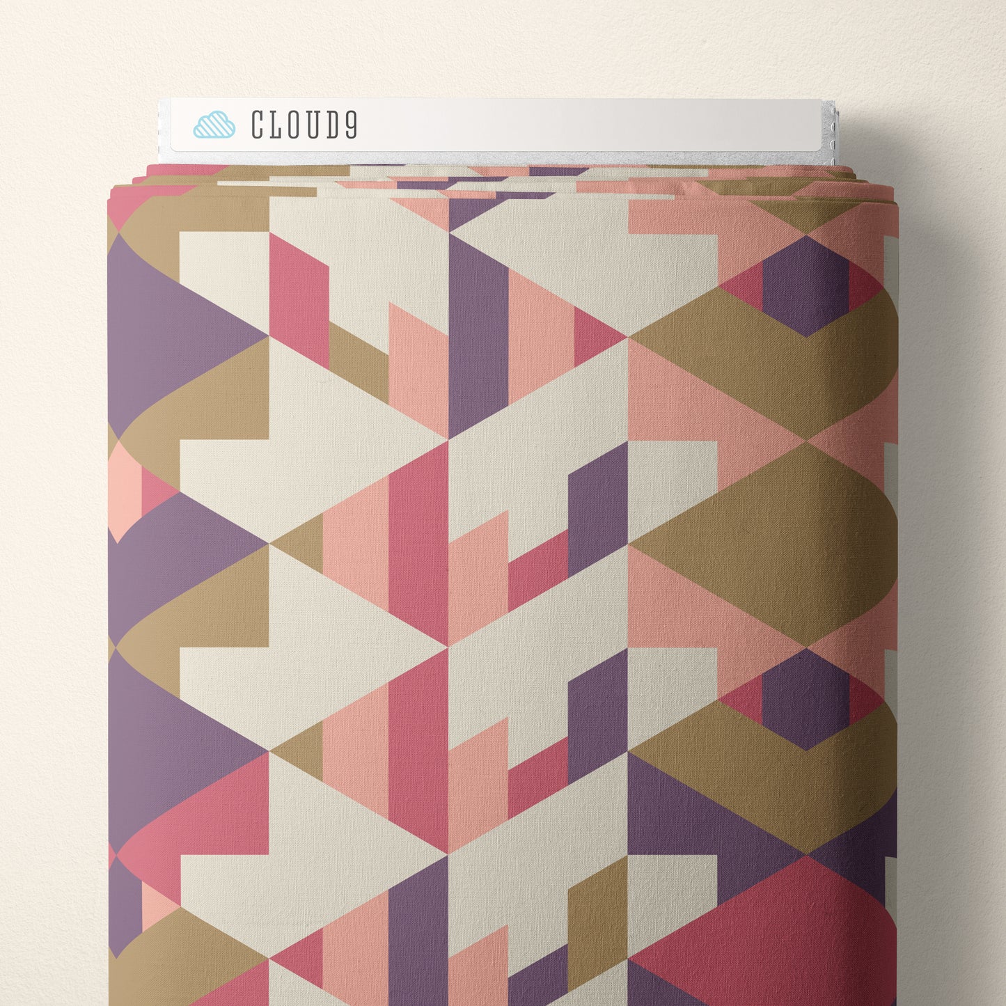 PINK/PURPLE Hollyhock- American Bold by Frank Lloyd Wright Collection for Cloud9 Organic Cotton