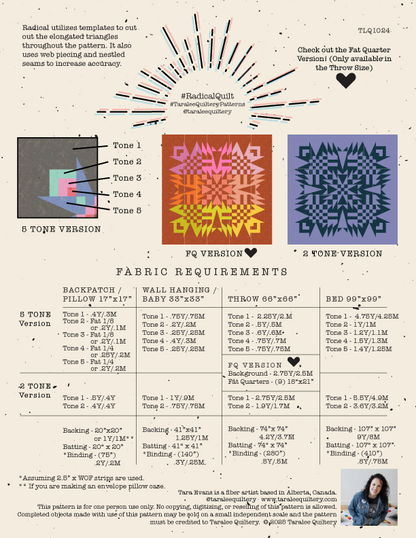 Radical Quilt Pattern by Taralee Quiltery