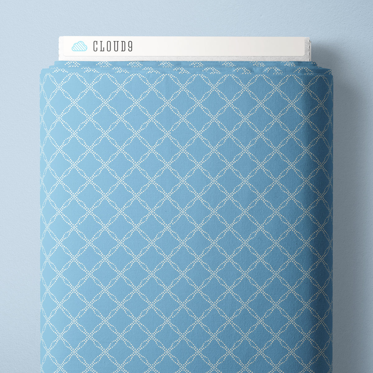 BLUE Dotted Lattice - Blossom & Dot by Kimberly Morgan for Cloud9 Organic Cotton