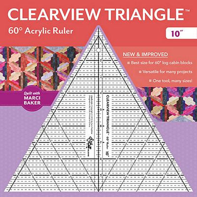 Clearview Triangle 60 Degree Acrylic Ruler 10 inch