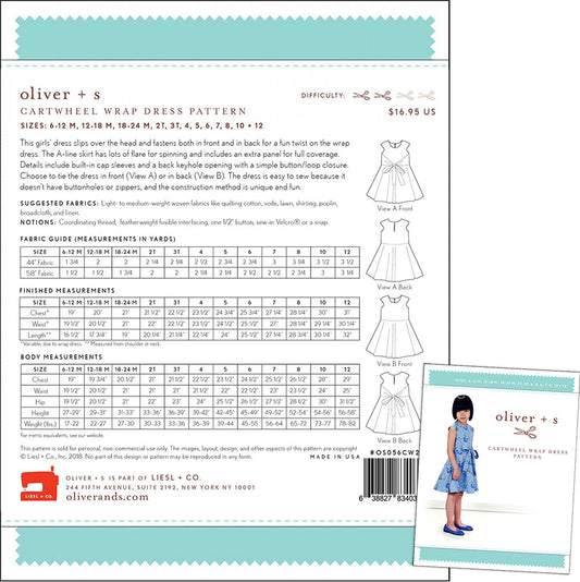 Oliver + S Cartwheel Wrap Dress Pattern