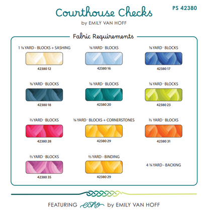 Echo Project Sheet - Courthouse Checks Quilt Pattern by Moda