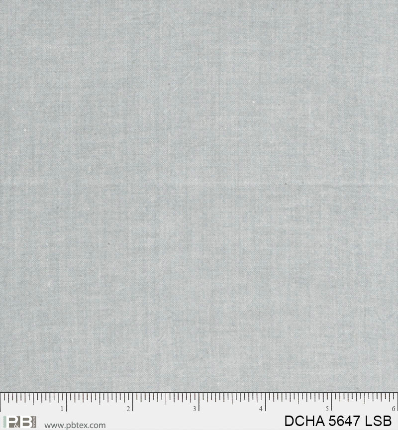 LIGHT GREY Dreamweaver Chambray by P&B Textiles