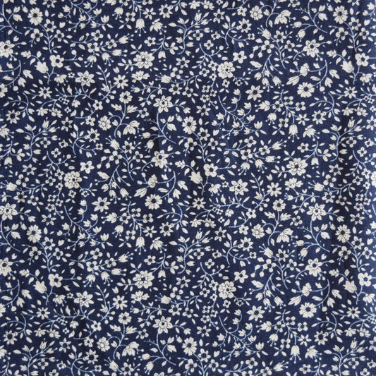 NAVY Petite Flowers Flownny Lawn 43E from KOKKA