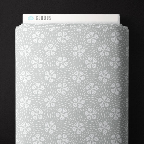 GRAY Tombstone Vine - Dem Bones by Sarah Watson for Cloud9 Organic Cotton