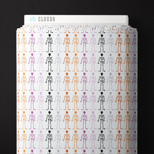 WHITE/MULTI The Lineup - Dem Bones by Sarah Watson for Cloud9 Organic Cotton