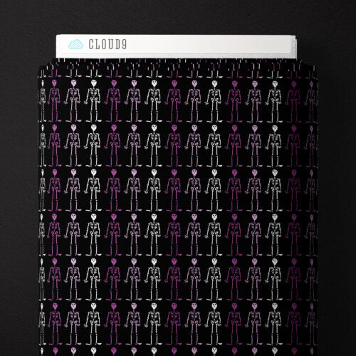 BLACK/PURPLE The Lineup - Dem Bones by Sarah Watson for Cloud9 Organic Cotton