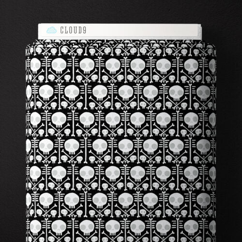 BLACK X-Ray - Dem Bones by Sarah Watson for Cloud9 Organic Cotton