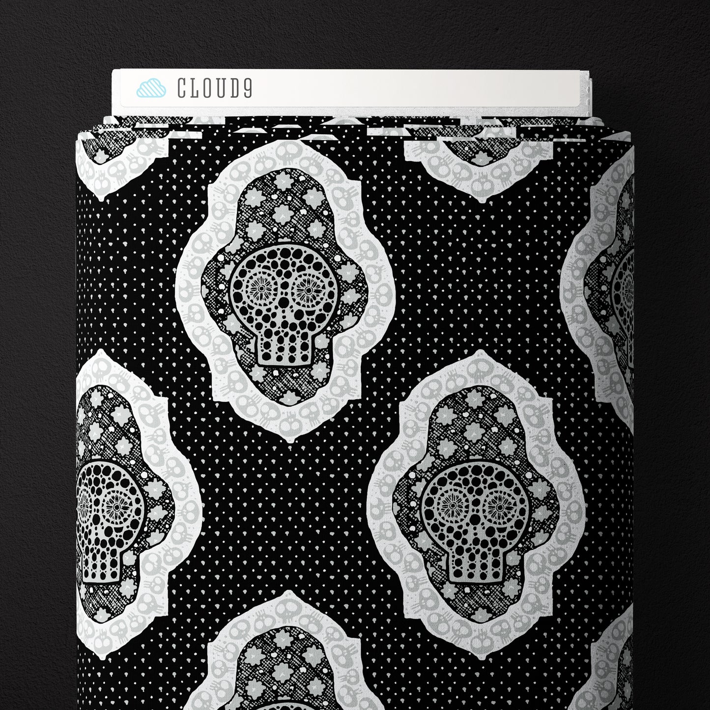 BLACK Frame Bone - Dem Bones by Sarah Watson for Cloud9 Organic Cotton