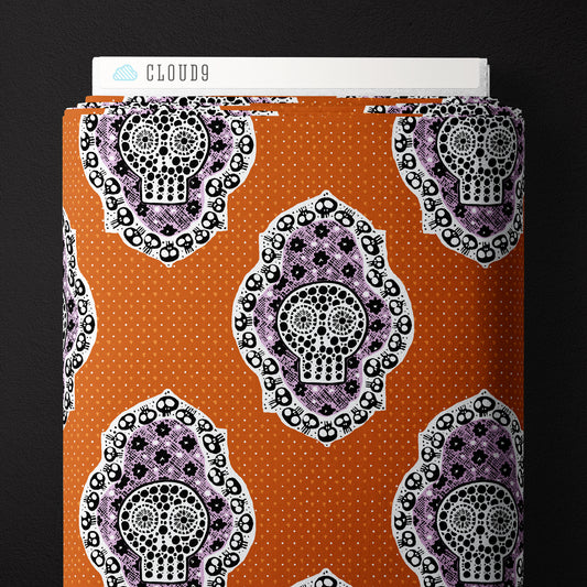 PUMPKIN Frame Bone - Dem Bones by Sarah Watson for Cloud9 Organic Cotton