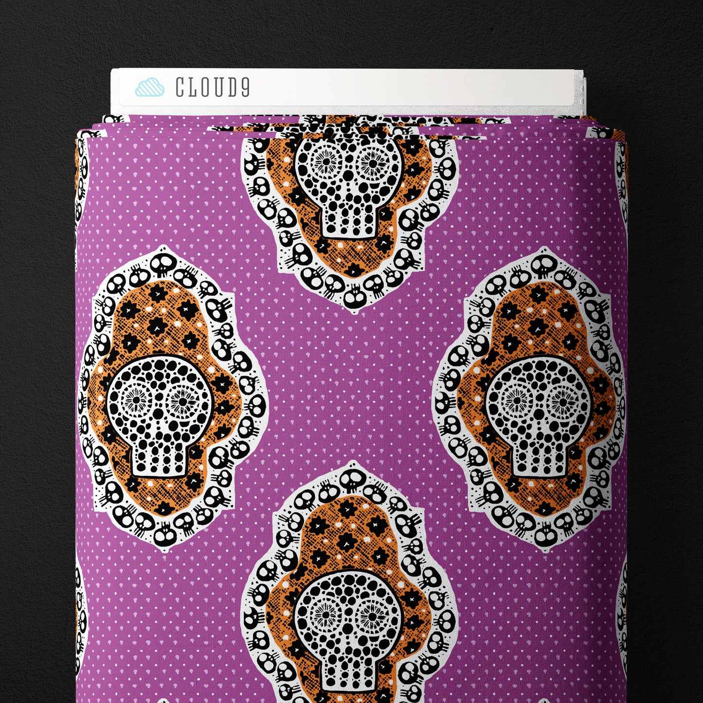 PURPLE Frame Bone - Dem Bones by Sarah Watson for Cloud9 Organic Cotton