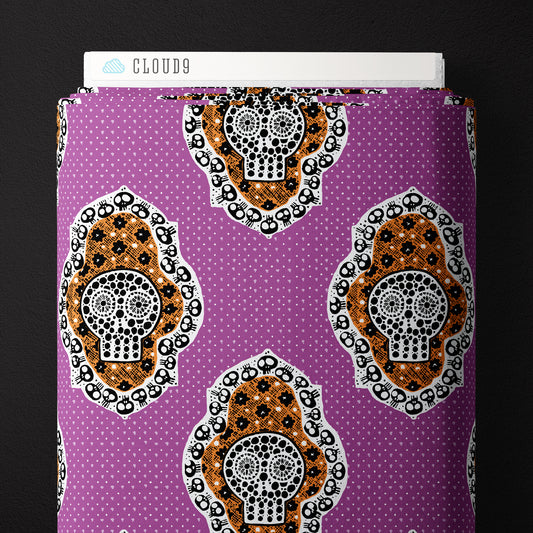 PURPLE Frame Bone - Dem Bones by Sarah Watson for Cloud9 Organic Cotton