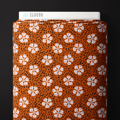 PUMPKIN Tombstone Vine - Dem Bones by Sarah Watson for Cloud9 Organic Cotton