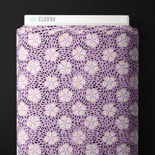 LIGHT PURPLE Tombstone Vine - Dem Bones by Sarah Watson for Cloud9 Organic Cotton