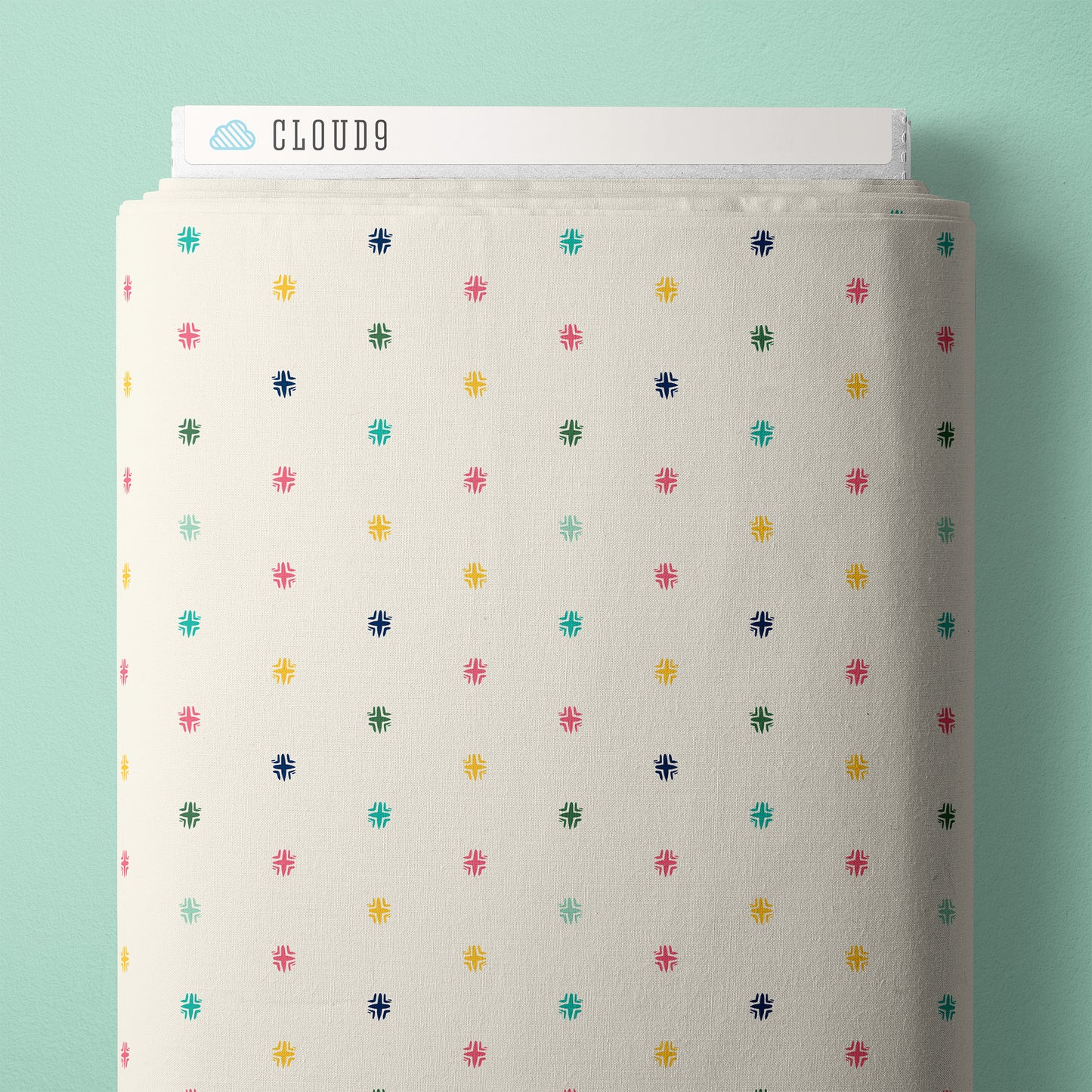 IVORY/MULTI Fiesta Dot- Desert Dance by Jillian Nichole for Cloud9 Organic Cotton