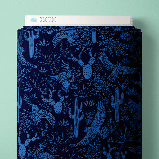 NAVY/BLUE Courtship Dance- Desert Dance by Jillian Nichole for Cloud9 Organic Cotton