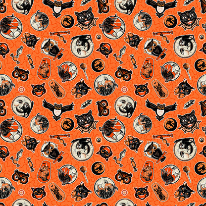 Ephemera, Haunted Hollow by Patrick Lose for Northcott Fabrics