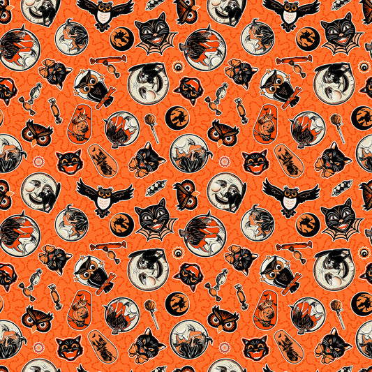 Ephemera, Haunted Hollow by Patrick Lose for Northcott Fabrics