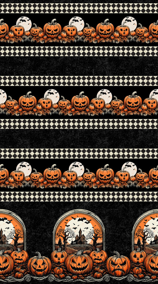 Border Stripe, Haunted Hollow by Patrick Lose for Northcott Fabrics