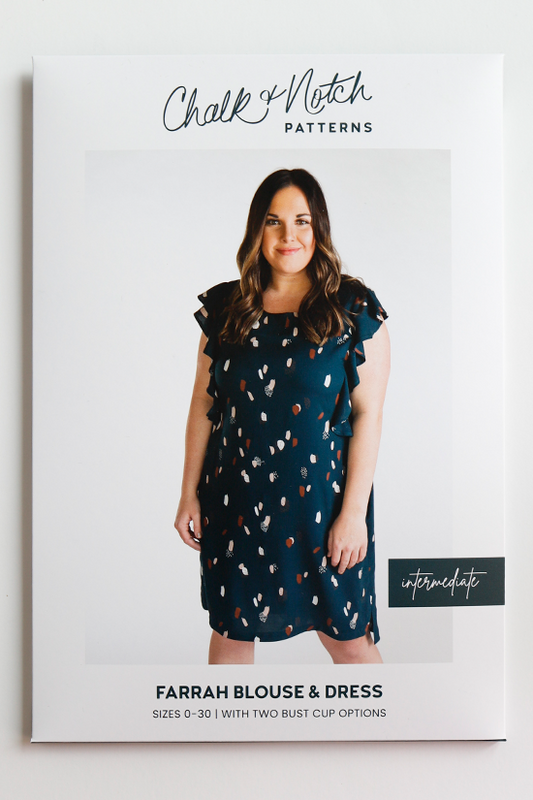 Farrah Blouse and Dress by Chalk + Notch Patterns