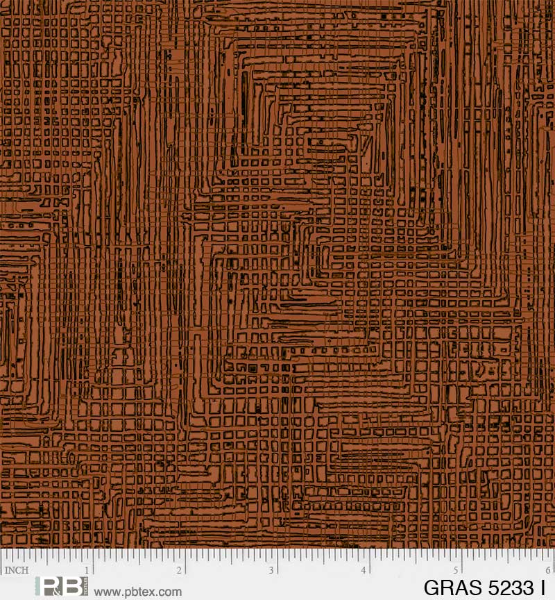 BURNT ORANGE Grasscloth Grass Roots from P&B Textiles