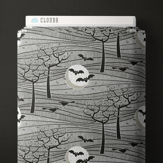 NIGHT LANDSCAPE from Gothic Whimsy Collection by Anequ Studio for Cloud9 Organic Cotton