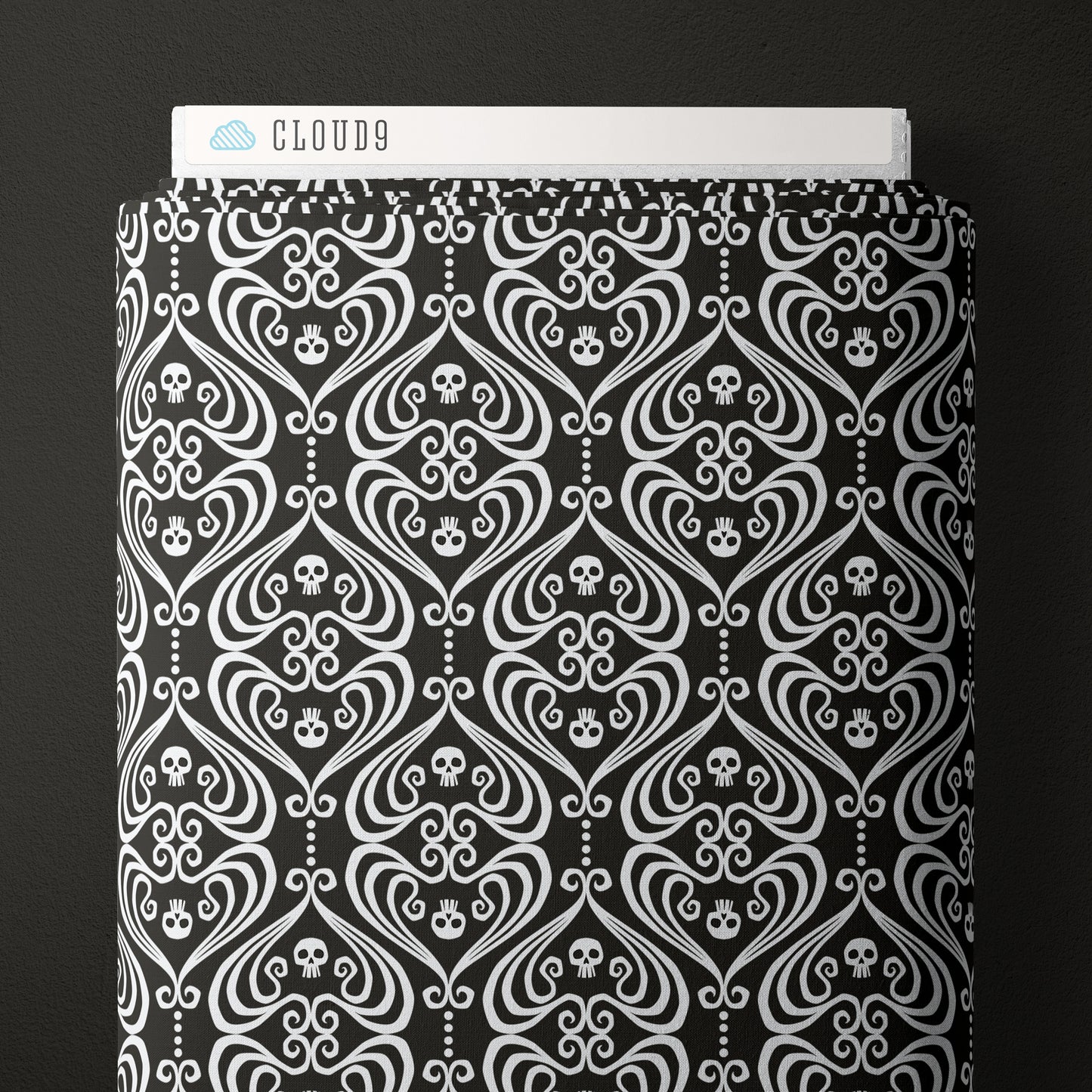 BLACK/WHITE Ornaments- Gothic Whimsy Collection by Anequ Studio for Cloud9 Organic Cotton