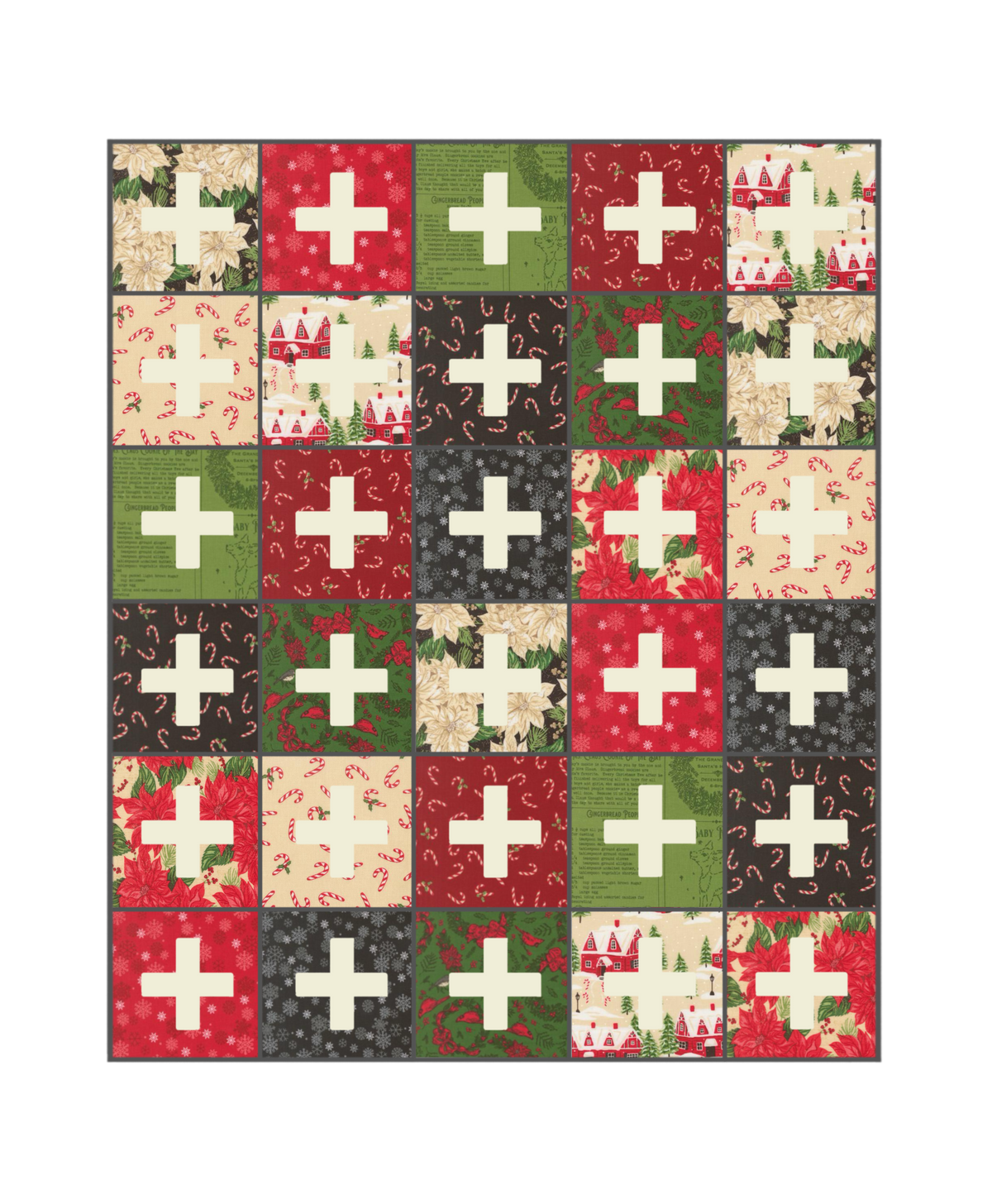 Christmas Button Box Quilt Kit ft Holiday Cheer