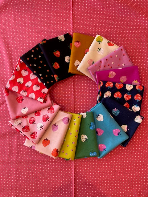 15 Fat Quarter Bundle of Strawberry by Kimberly Kight for Ruby Star Society