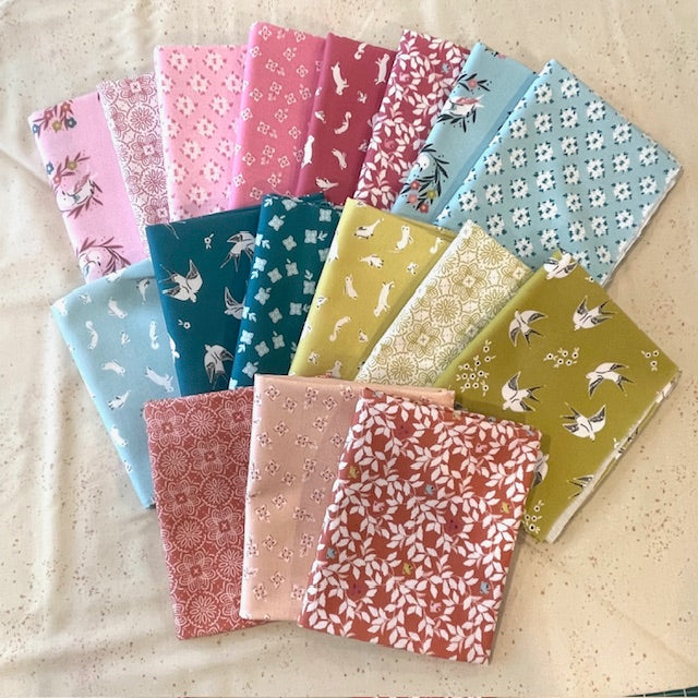 17 Fat Quarter Bundle of Meadow Melody by Kimberly Morgan for Cloud 9 fabrics