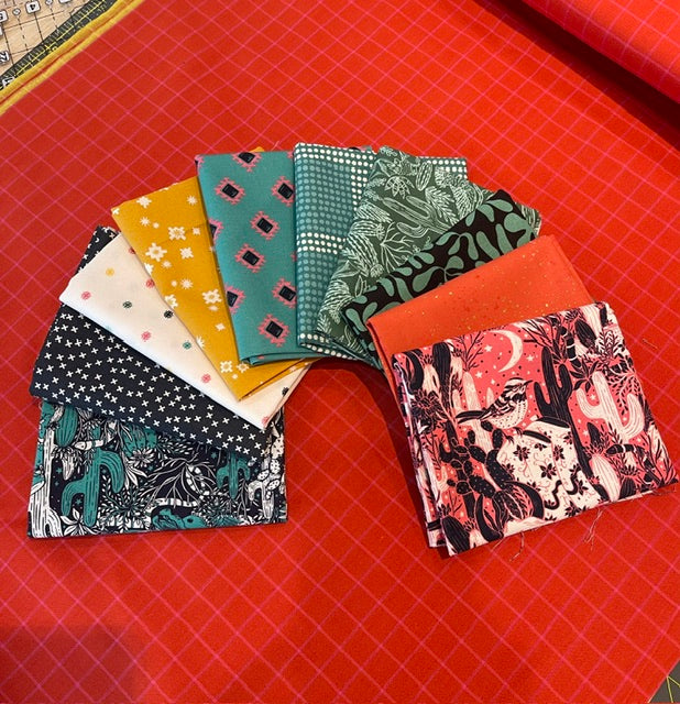 Desert Dance 10 Fat Quarter Bundle by Beehive Craft Studio