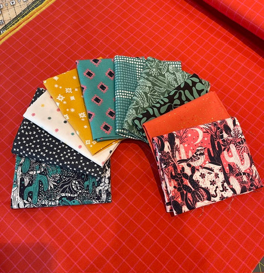 Desert Dance 10 Fat Quarter Bundle by Beehive Craft Studio