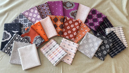 25 Fat Quarter Bundle of Dem Bones by Sarah Watson for Cloud 9 fabrics