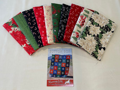 Christmas Button Box Quilt Kit ft Holiday Cheer