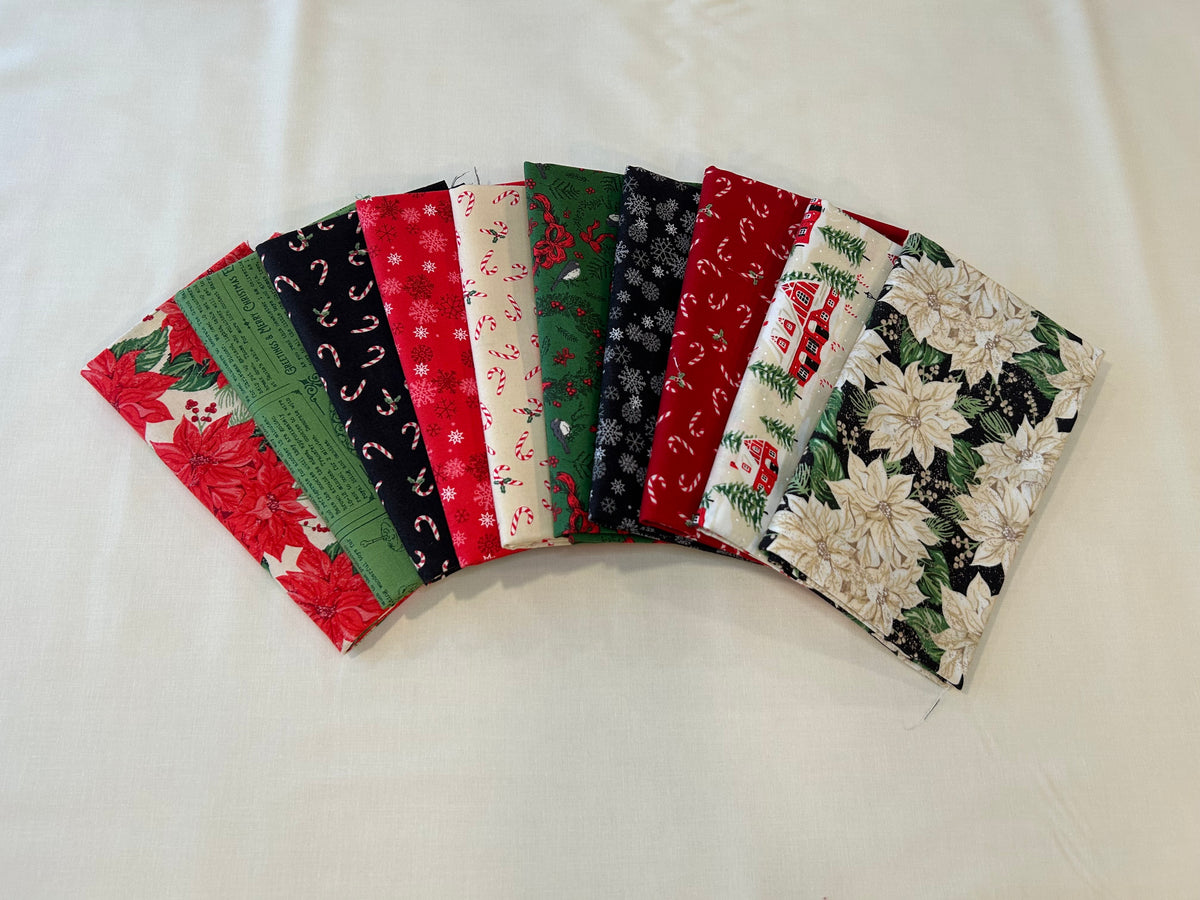 Christmas Button Box Quilt Kit ft Holiday Cheer