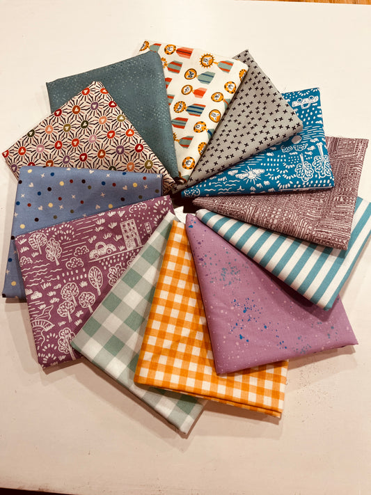 Springtime Picnic 12 Fat Quarter Bundle by Beehive Craft Studio