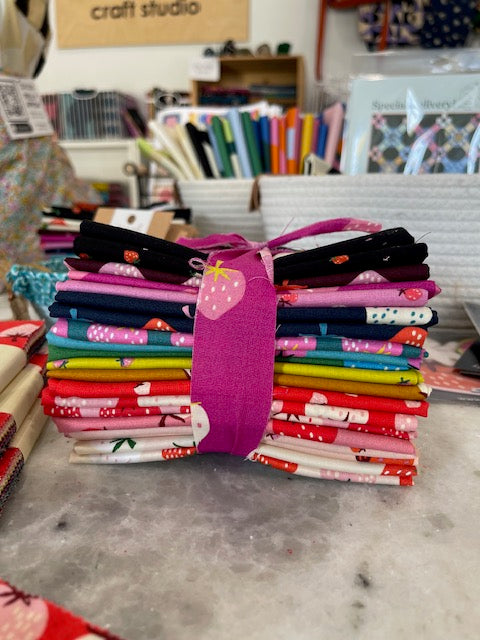 20 Fat Quarter Bundle of Strawberry by Kimberly Kight for Ruby Star Society
